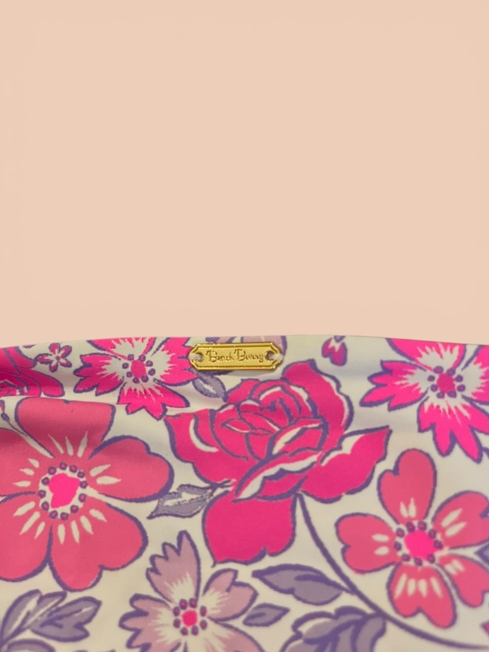 NWT Beach Bunny Keoni Floral Bikini Bottoms Full Coverage Pink Purple M - Picture 4 of 6